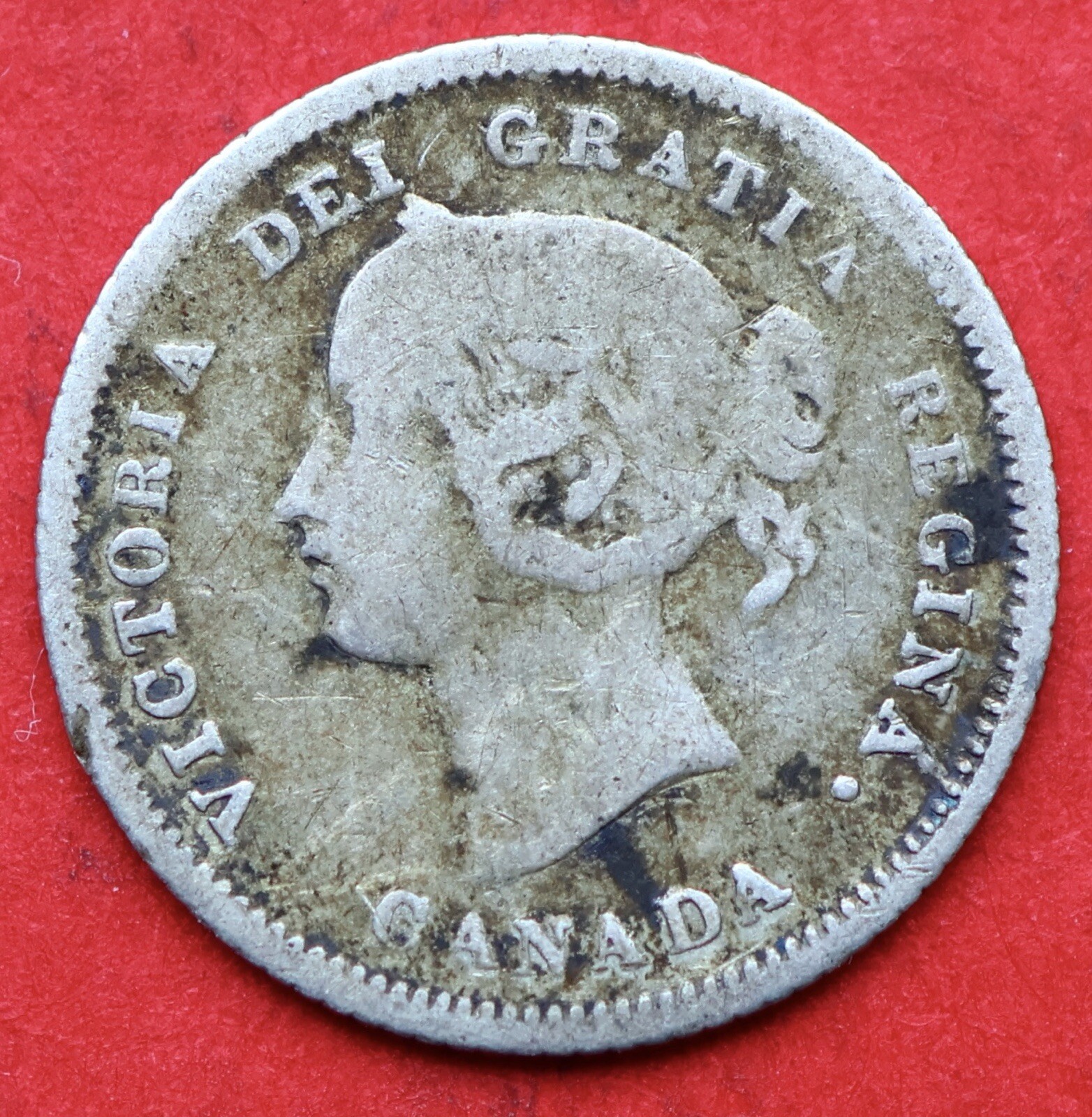 1880H Canada 5 Cents Obverse 2 - Fine - Lot#12179