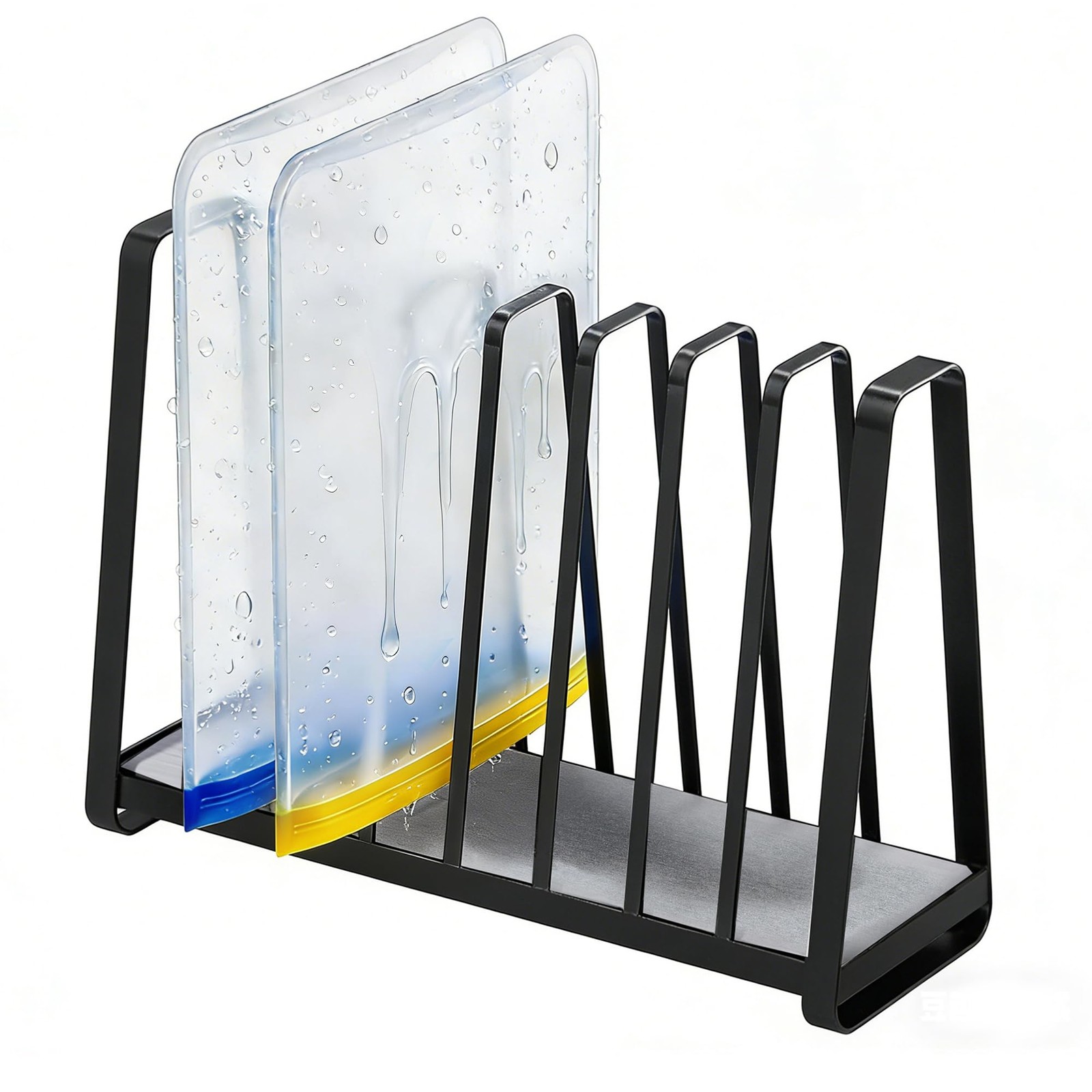 - Reusable Bag Drying Rack, Plastic Bag Holder Dryer for Ziplock, Kitchen Dry...