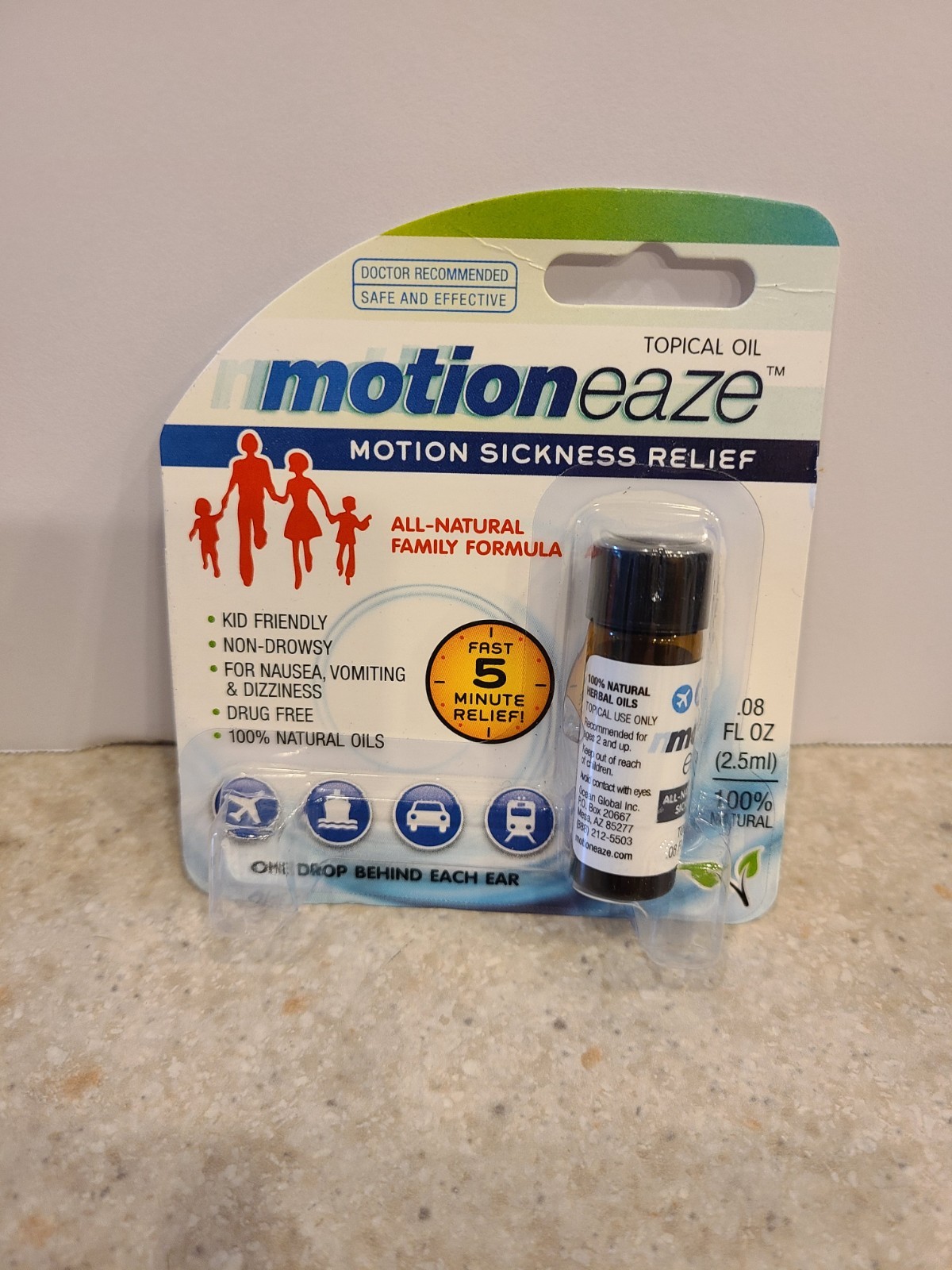 MotionEaze Motion Sickness Relief Topical Oil .08 fl oz each 03/2029