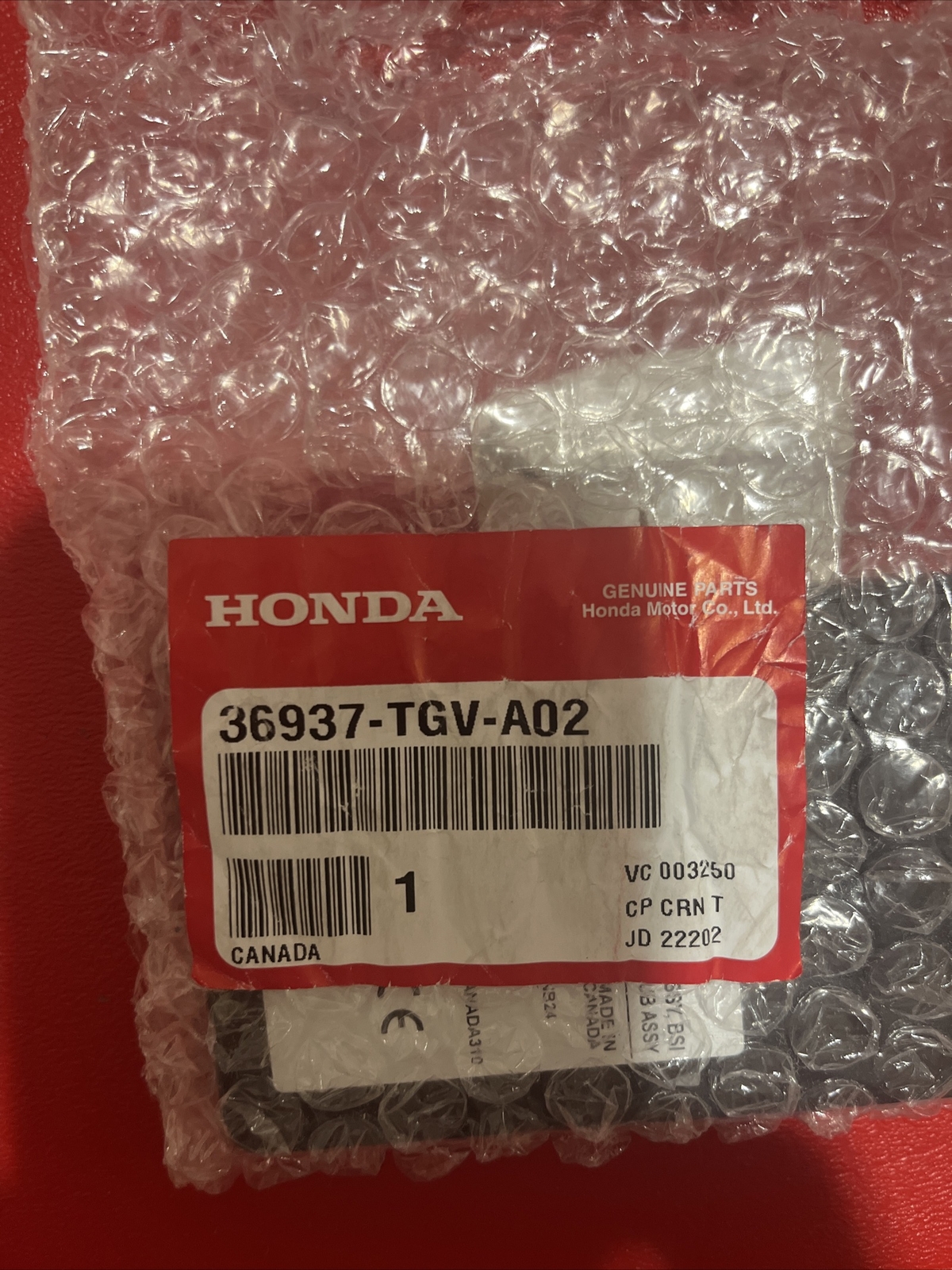 Genuine Acura Radar Assembly R 36937-TGV-A02
