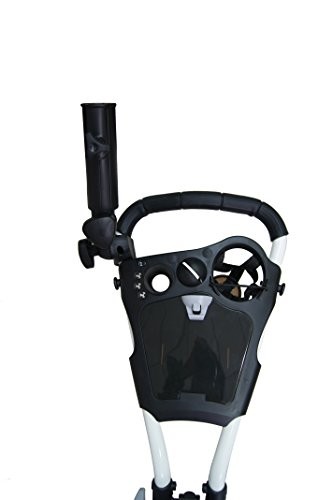 3 Wheel Push Pull Golf CART - Foot Brake - ONE Second to Open & Close! White