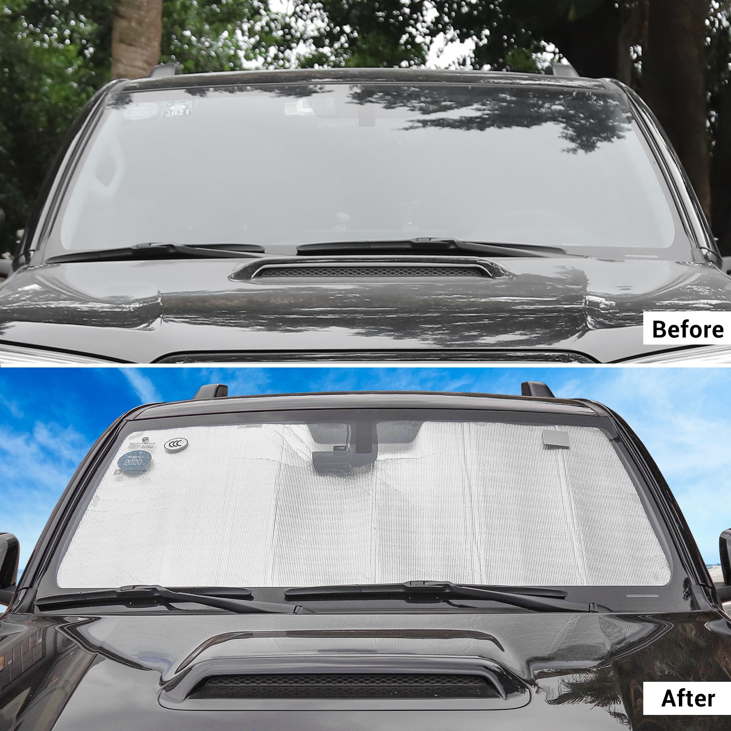 Front Windshield Sunshade Visor Anti Heat Shield Protect Cover for 4Runner 2010+