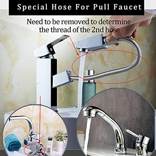 Kitchen 59-Inch or 150CM Pull Down Sink Faucet Replacement Pull Out Spray Head H
