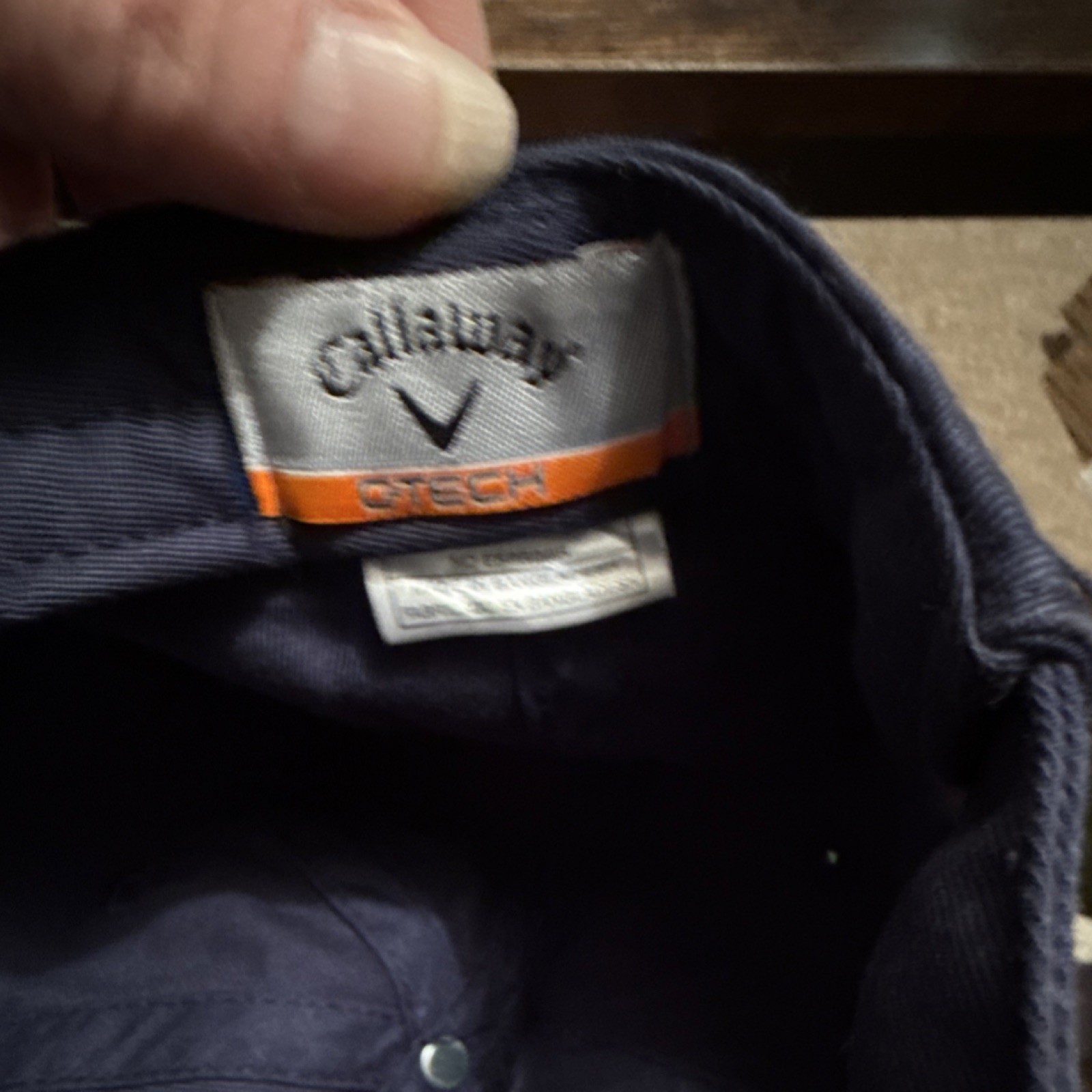 Callaway Chev Golf Hat Adjustable Navy Cotton Twill Embroidered Logo Cap