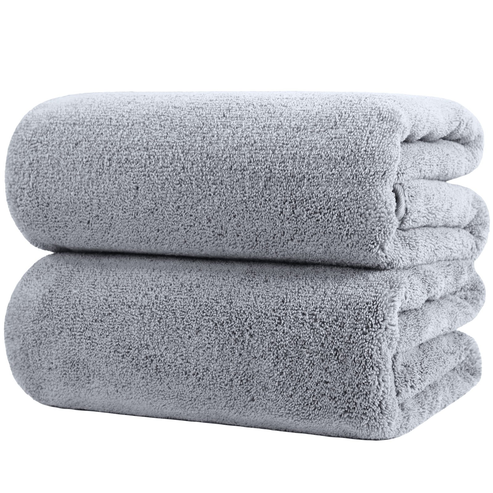 Quick Dry Lint Free Microfiber Bath Sheet 35 x 70 in Pack of 2 Gray