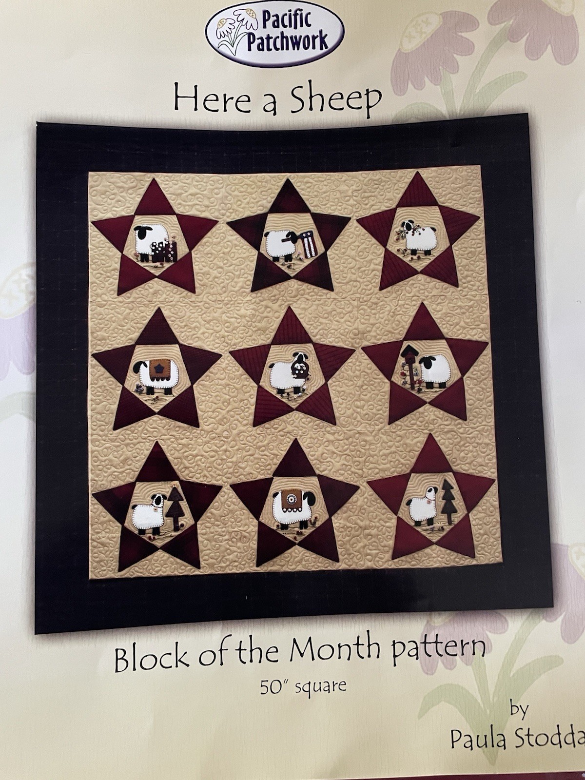 Paula Stoddart 50” Square Here a Sheep, There a Sheep, Complete 9 Quilt Patterns