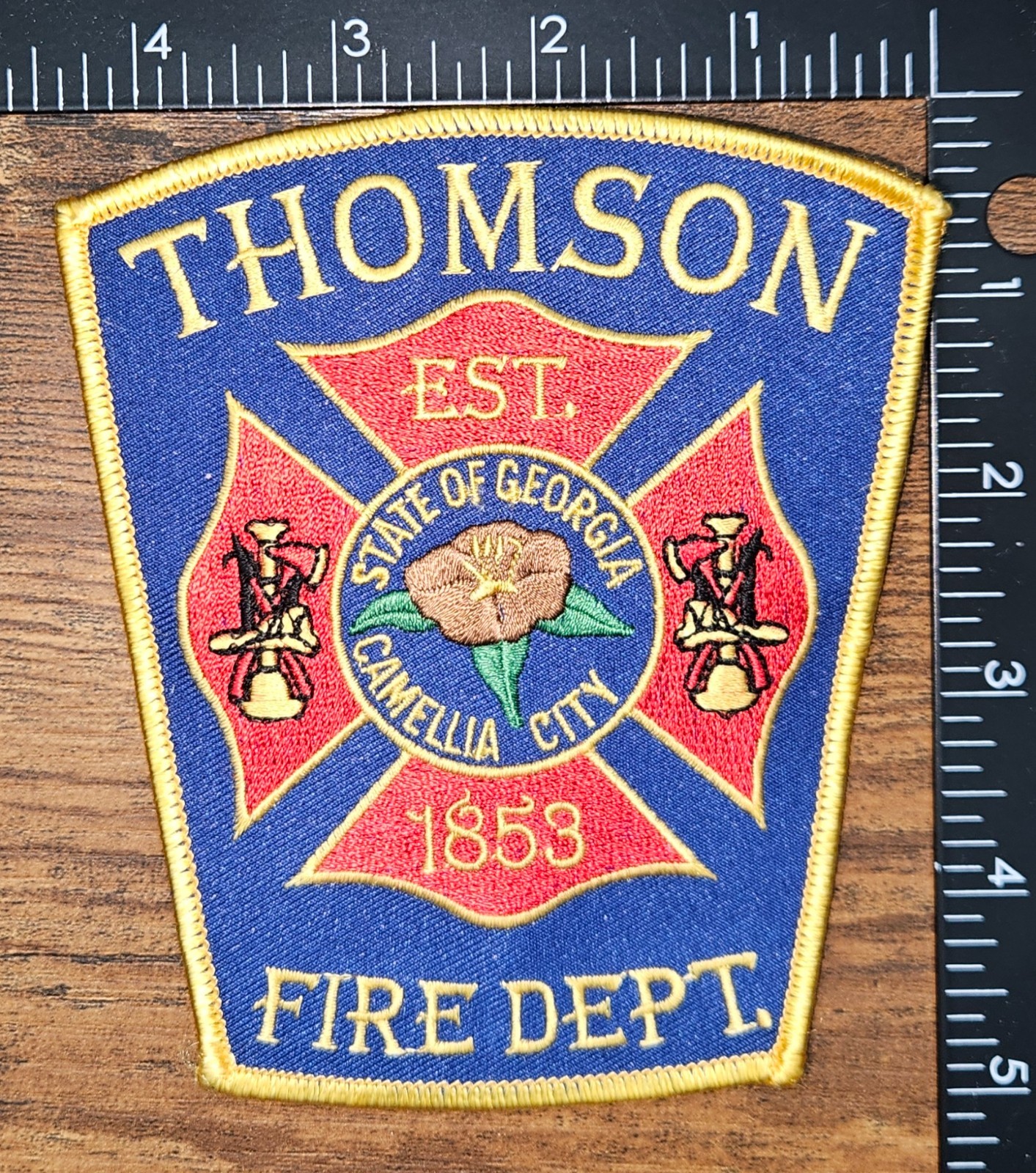 Thomson Georgia Fire Department Camellia City Est 1853 Shoulder Patch