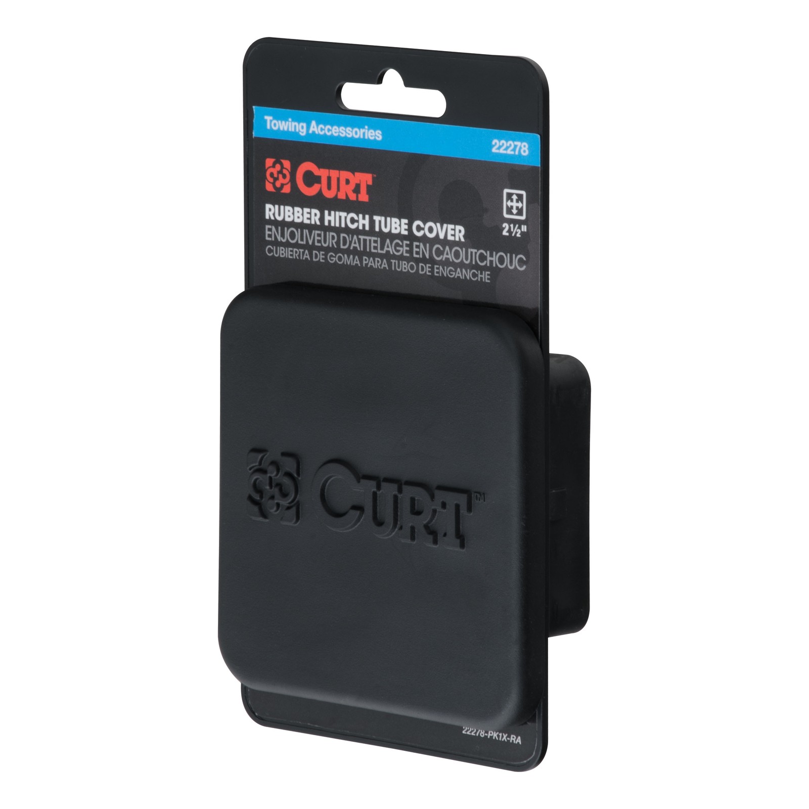 CURT 2-1/2in Rubber Trailer Hitch Tube Cover - 22278
