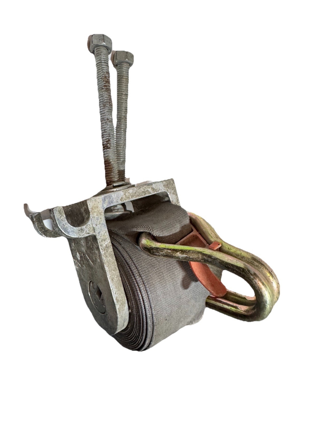 Manual Boat Trailer Winch Strap Ratchet Assembly Galvanized Steel Hook