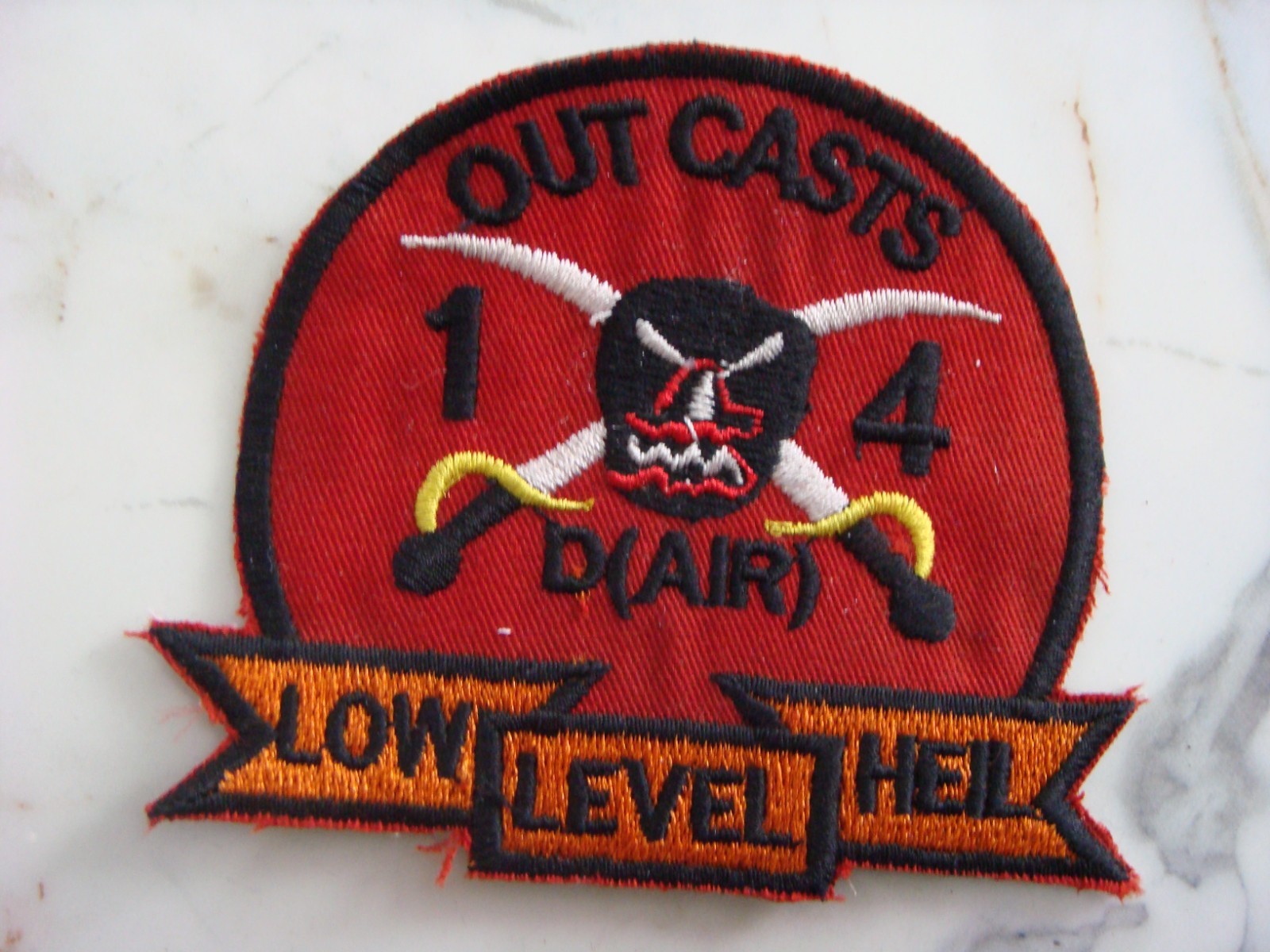 US D (AIR) TROOP 1/4 CAVALRY REGIMENT OUTCASTS,  VIETNAM WAR PATCH