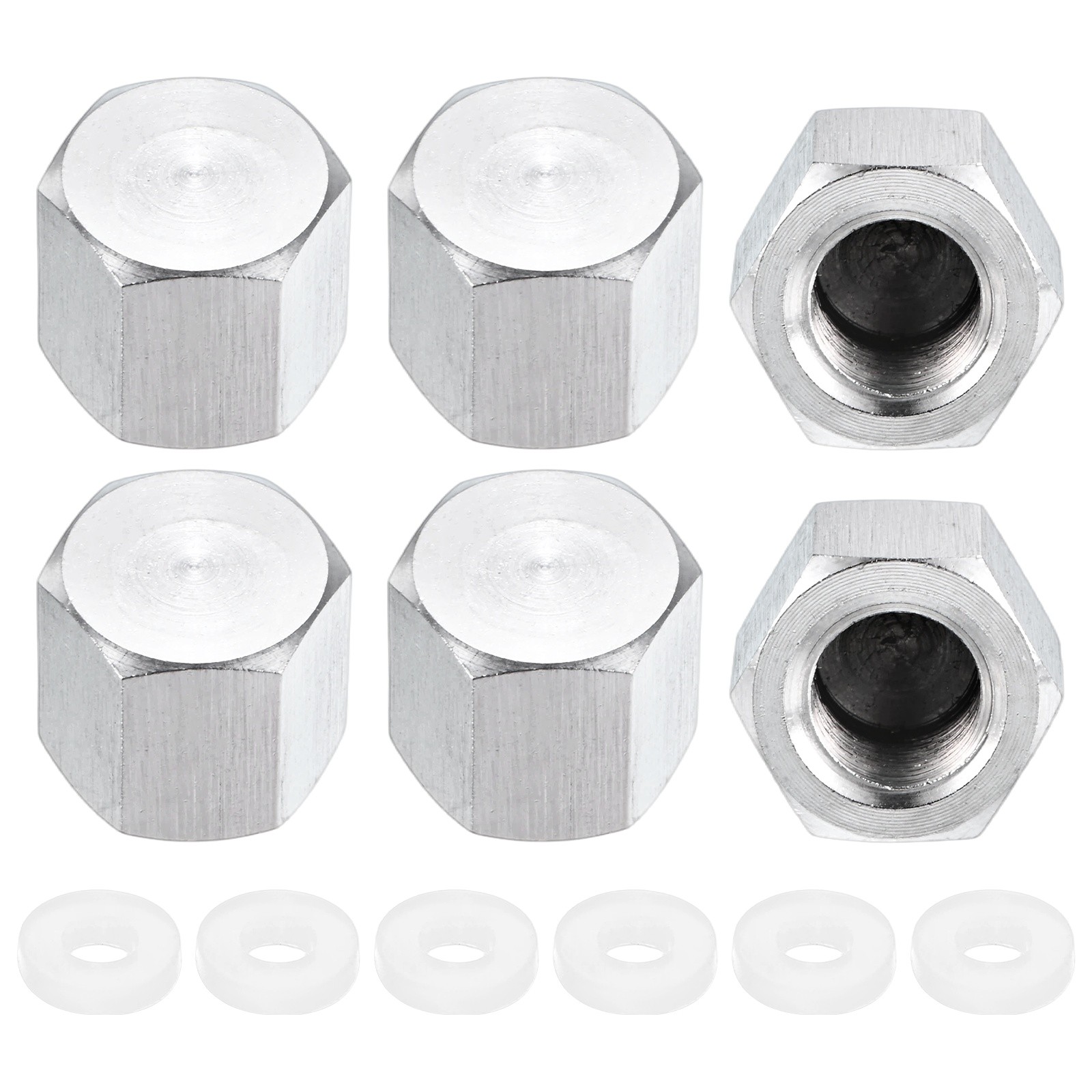 6-Pack Hex End Cap, 1/8 Inch PT Female Thread Pipe Fitting