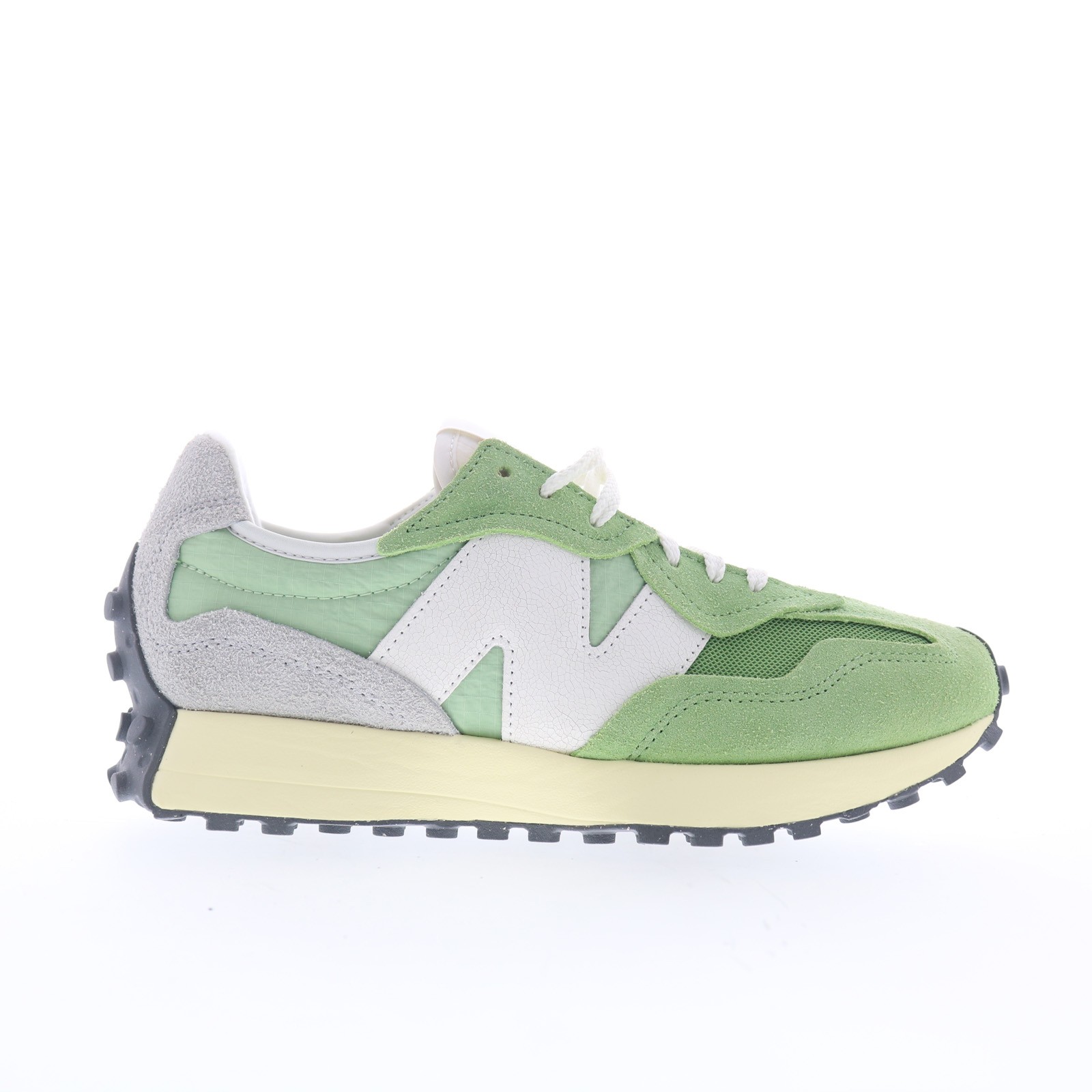 New Balance 327 U327WRD Mens Green Suede Lace Up Lifestyle Sneakers Shoes