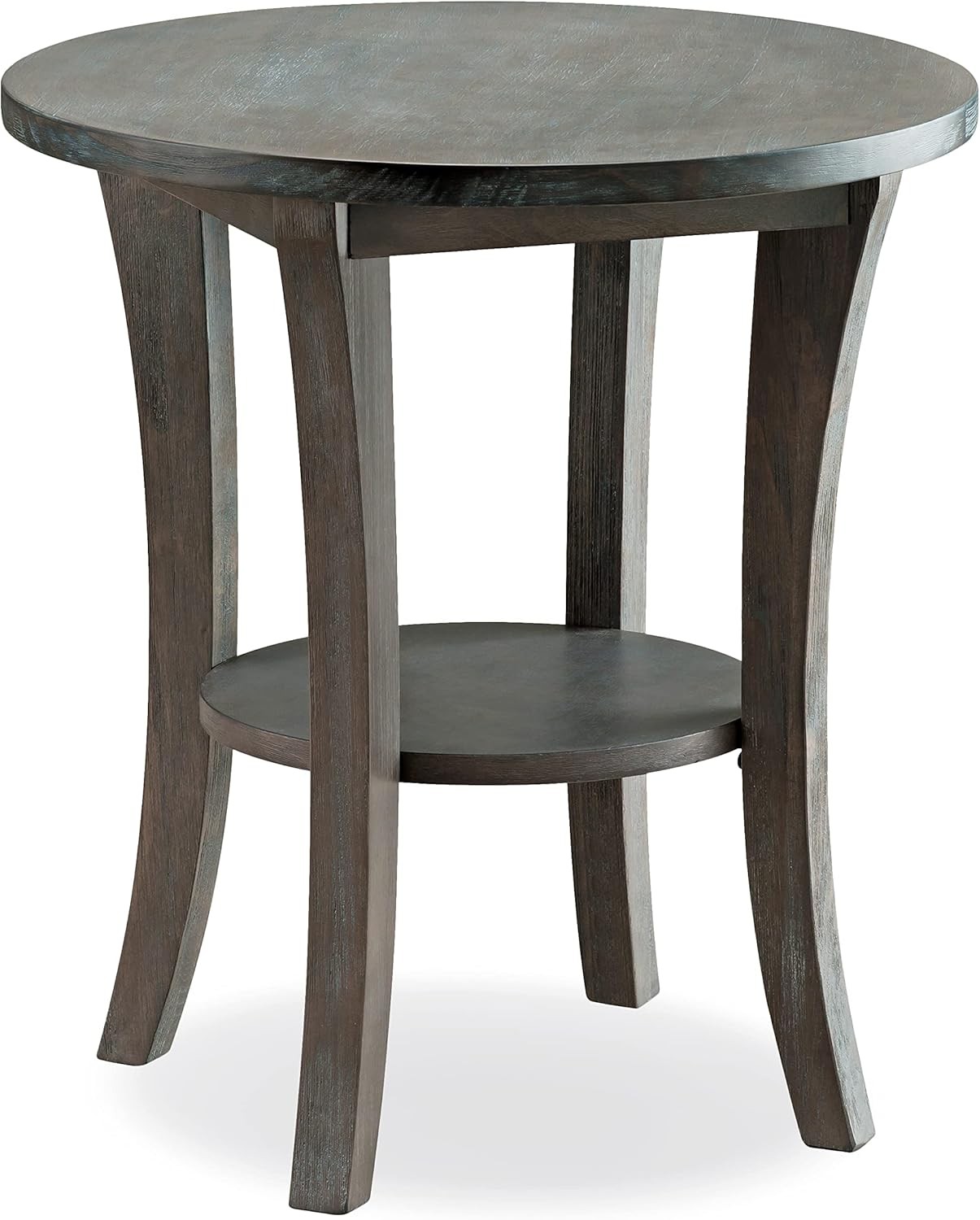 Haven Ridge Oval End Table One Drawer Side Table Farmhouse White 214387