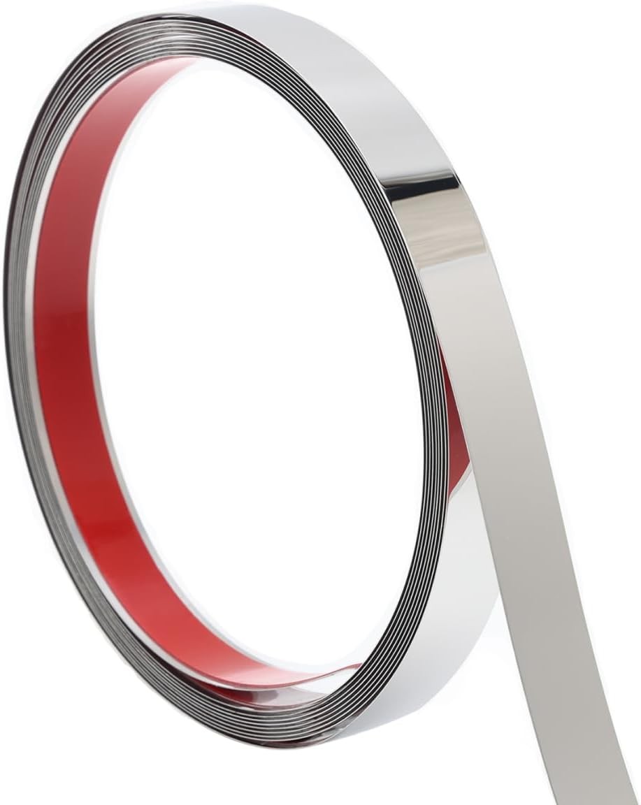 Silver Metalized Mirror-Like Finish Molding 5m x 1cm,