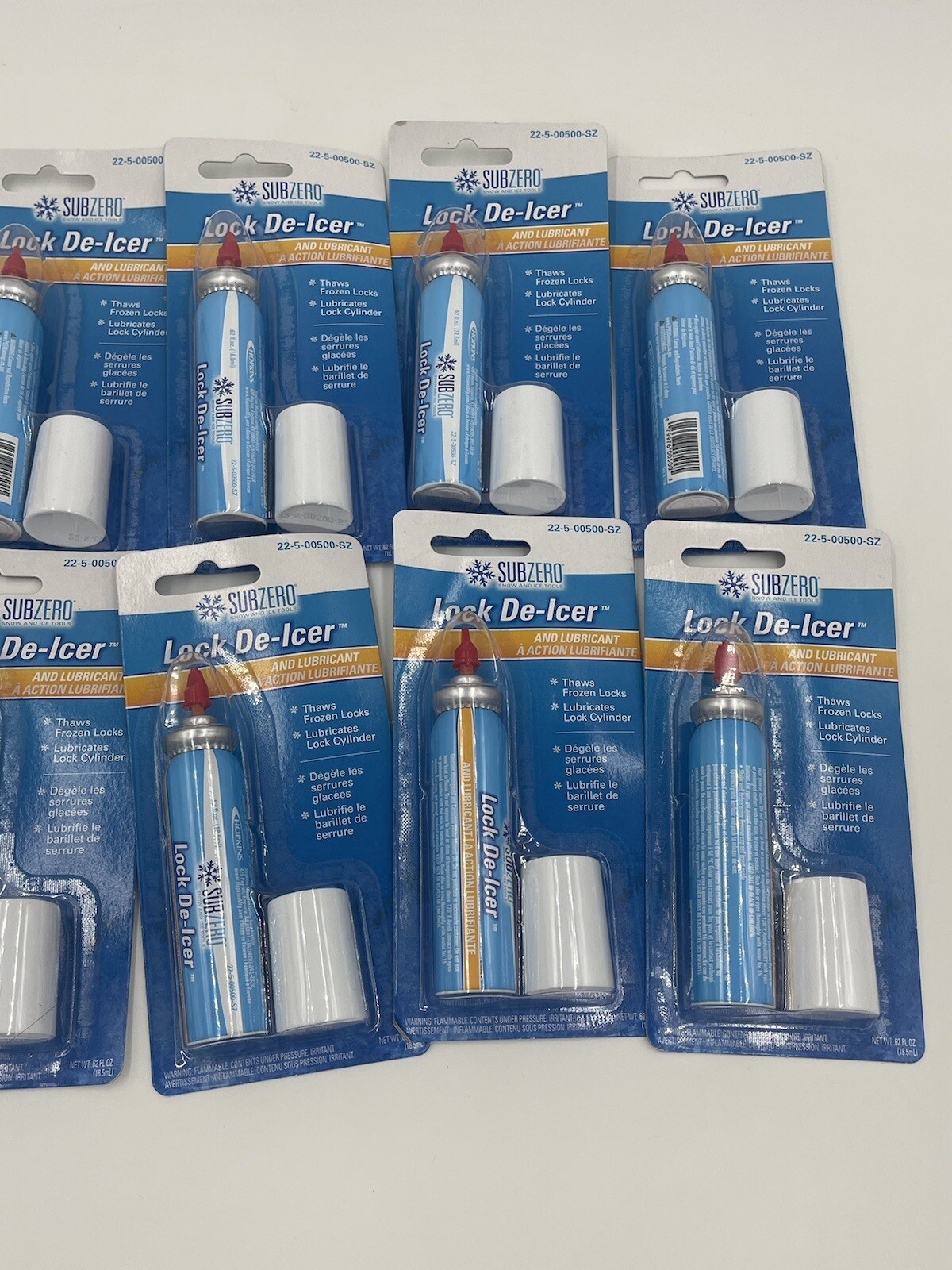 Subzero Lock De-Icer And Lubricants Lot Thaws Frozen Lock Snow Cold Freeze
