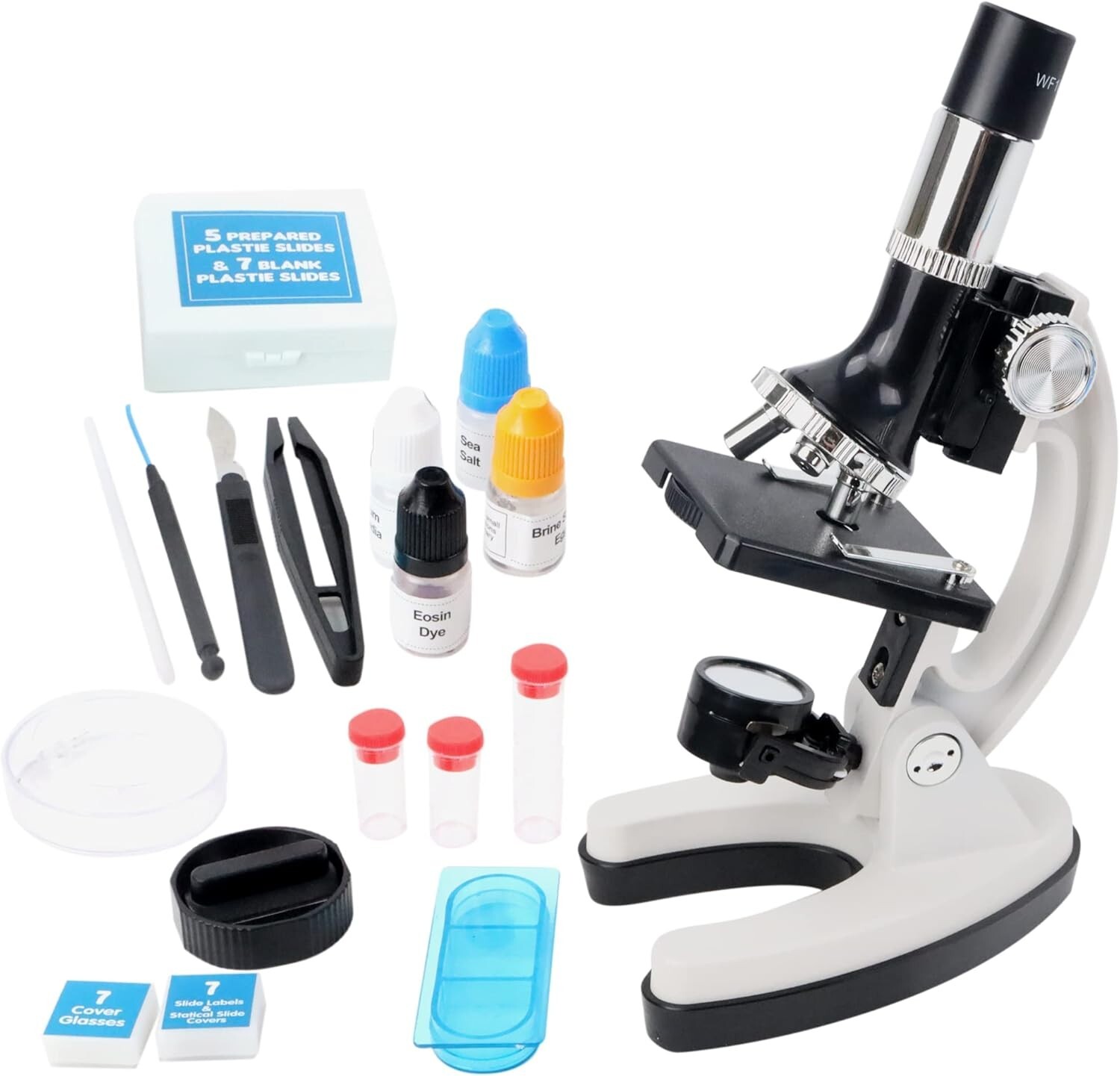 28 Pc Microscope Set 1200x With Black Carry Case Explore The World Observation