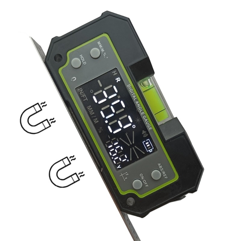 Gauge DualAxis Inclinometer with Base 4x90° Finder