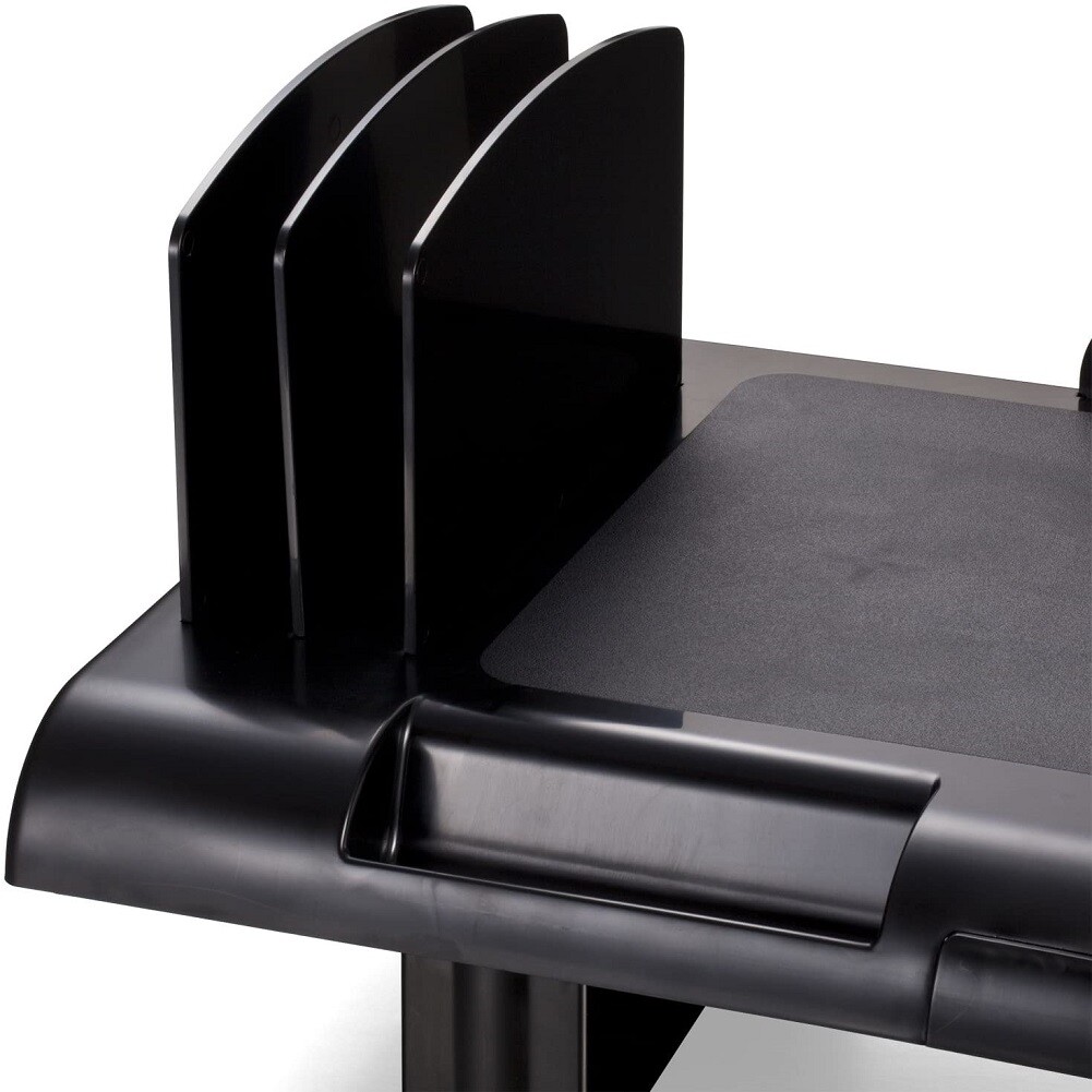 Officemate Deluxe Heavy Duty Off Surface Shelf Adjustable 57 Inches Black