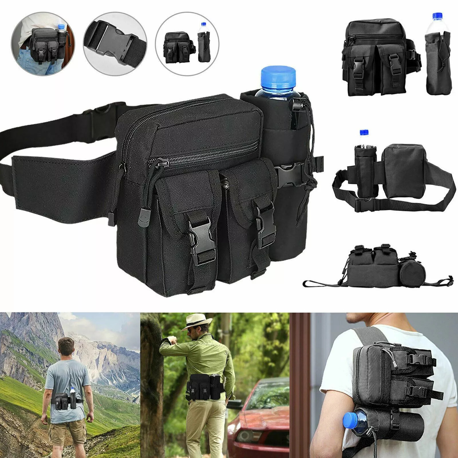 Utility Tactical Waist Fanny Pack Pouch Military Camping Hiking Outdoor Belt Bag