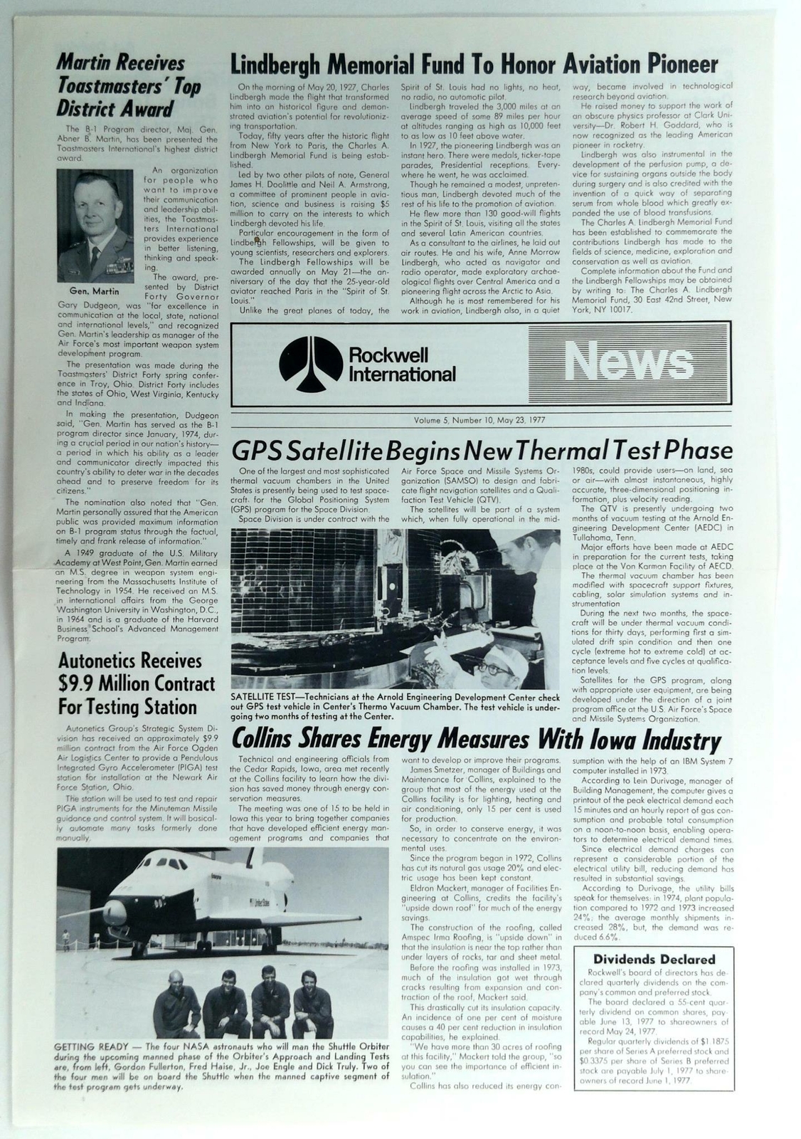 May 23 1977 ROCKWELL INTERNATIONAL NEWS B-1 Division Employee Newsletter