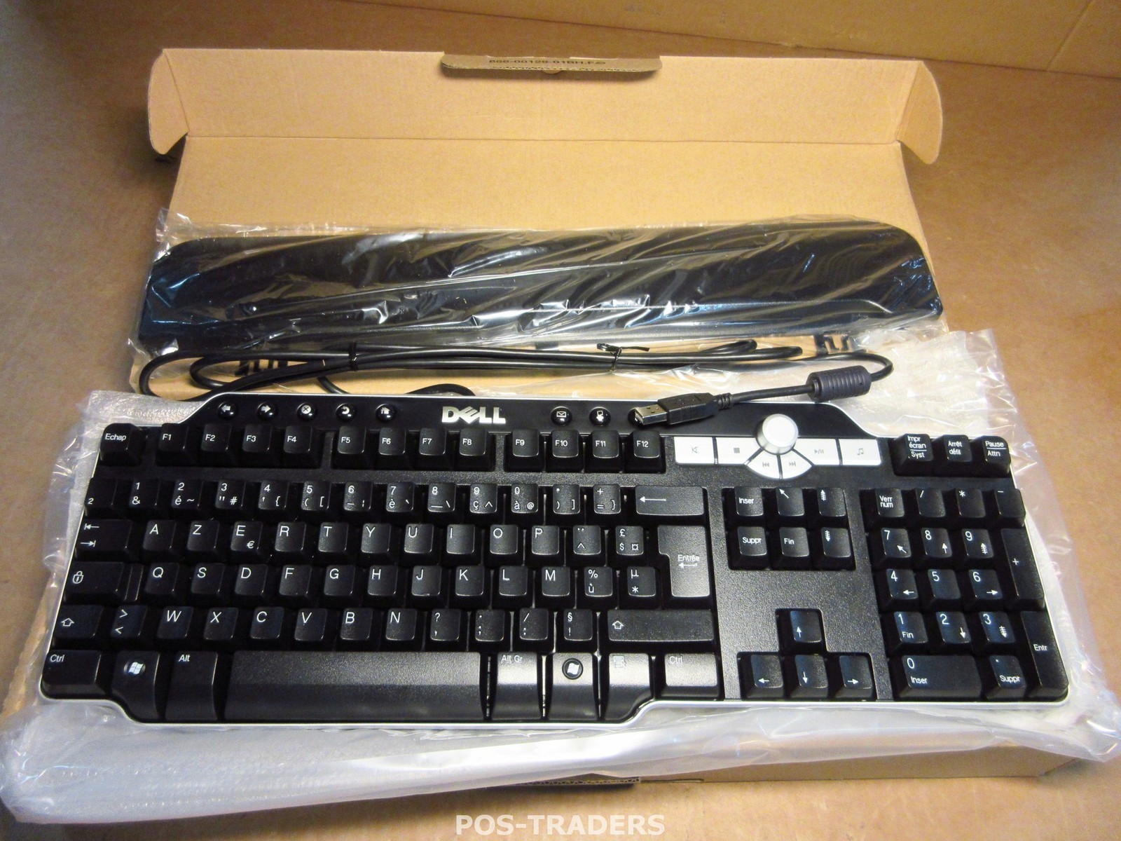 Dell DJ348 MultiMedia Keyboard French FR AZERTY USB, Black NEW