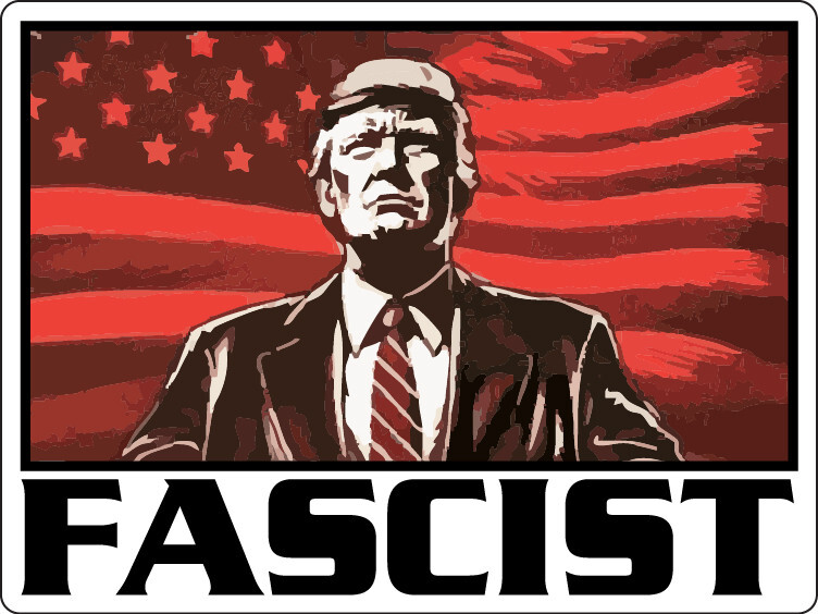 FACIST (Donald Trump - President) - RED MAGA - Printed Decal / Sticker