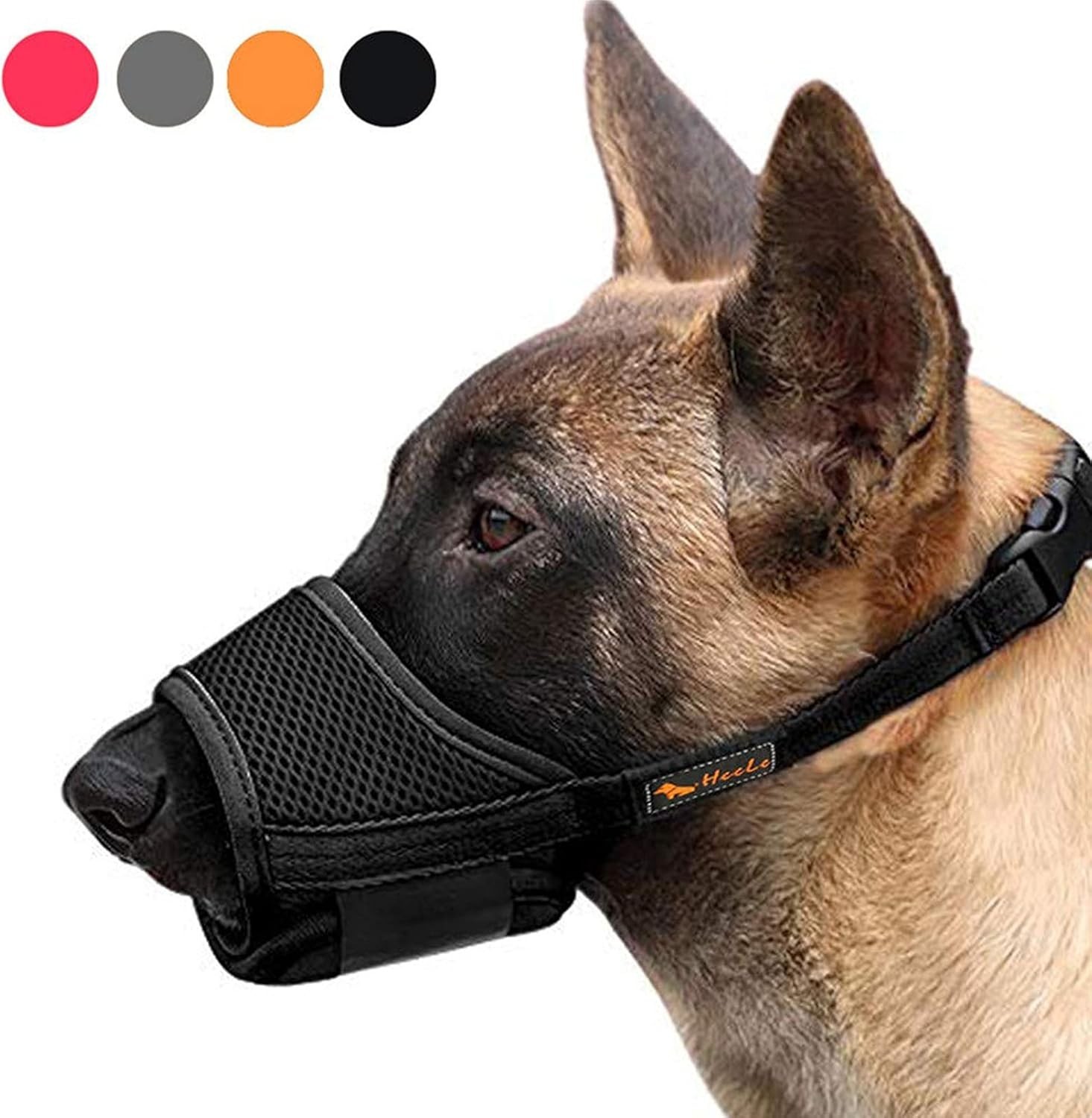 Dog Muzzle Soft Nylon Breathable Adjustable Small Medium Large Pets 4 Colors