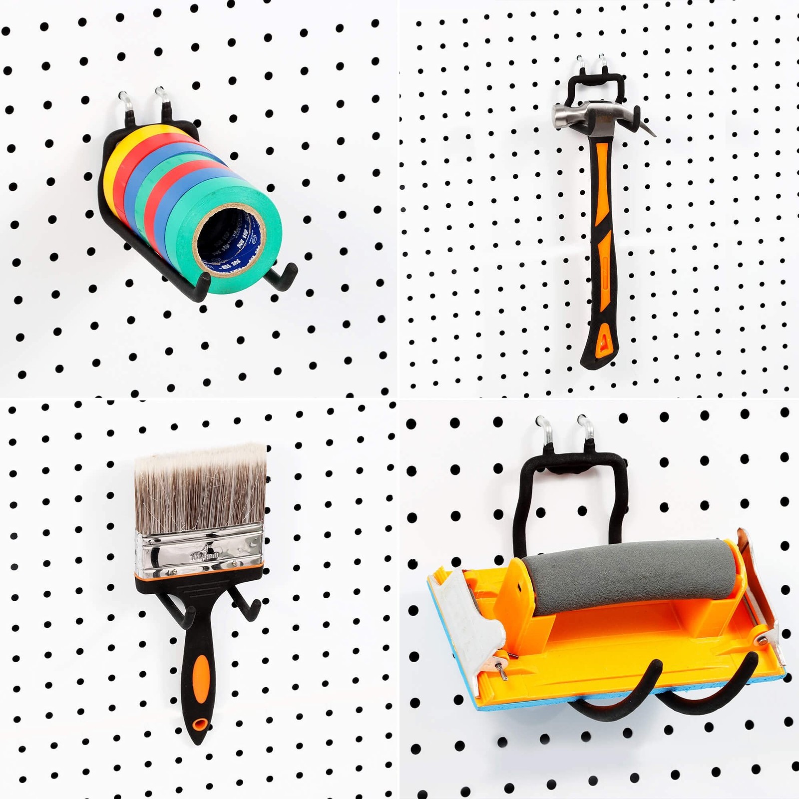 12 PCS Heavy Duty Pegboard Hooks, for Organizing Various Tools, for 1/4 Inch ...
