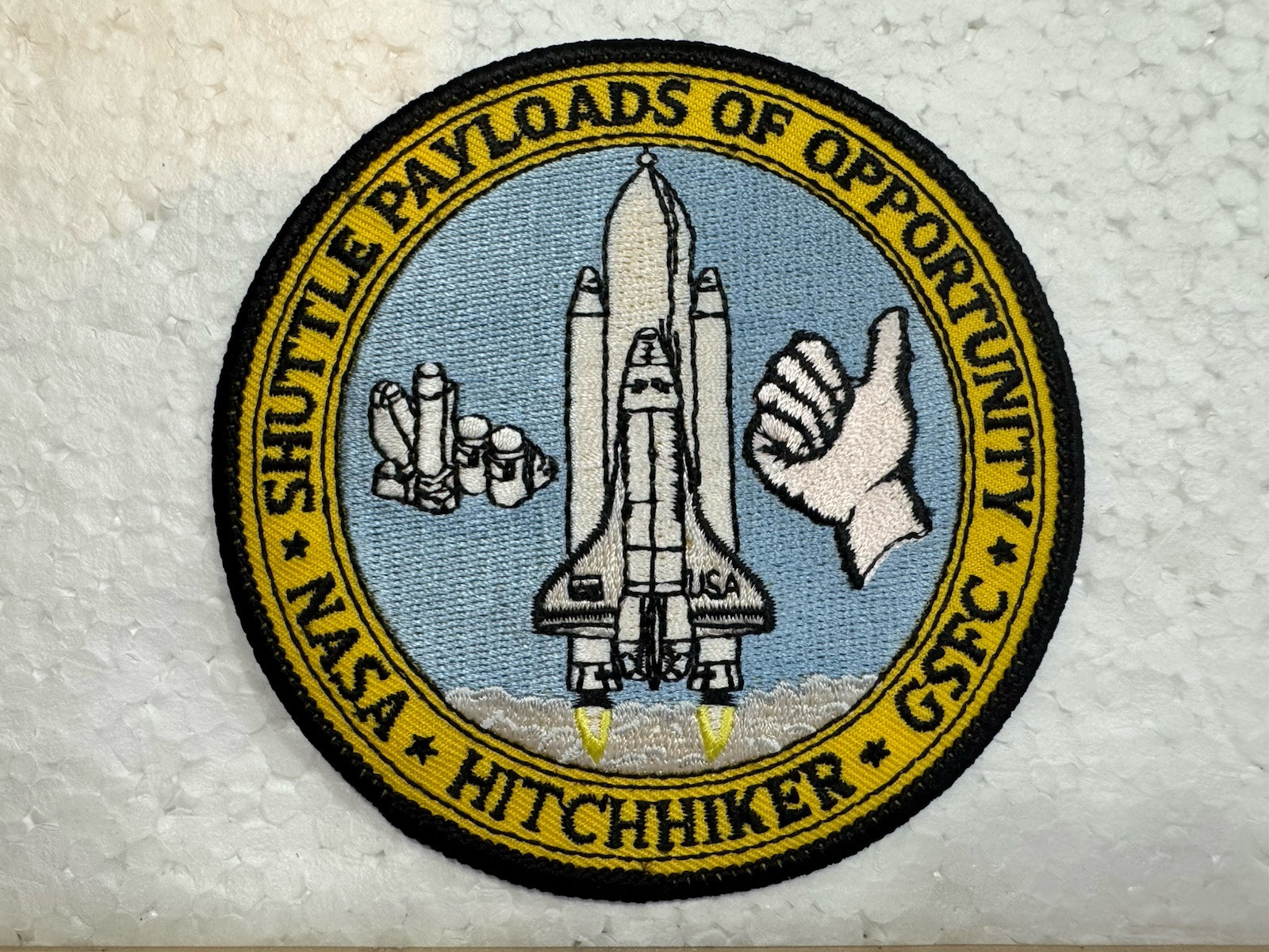 Vintage NASA Space Shuttle Patch - Shuttle Payloads Of Opportunity Hitchhiker