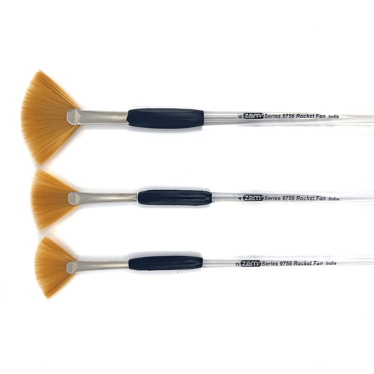 AS-173 Rocket Gel Grip Fan Brush Set 3 pcs