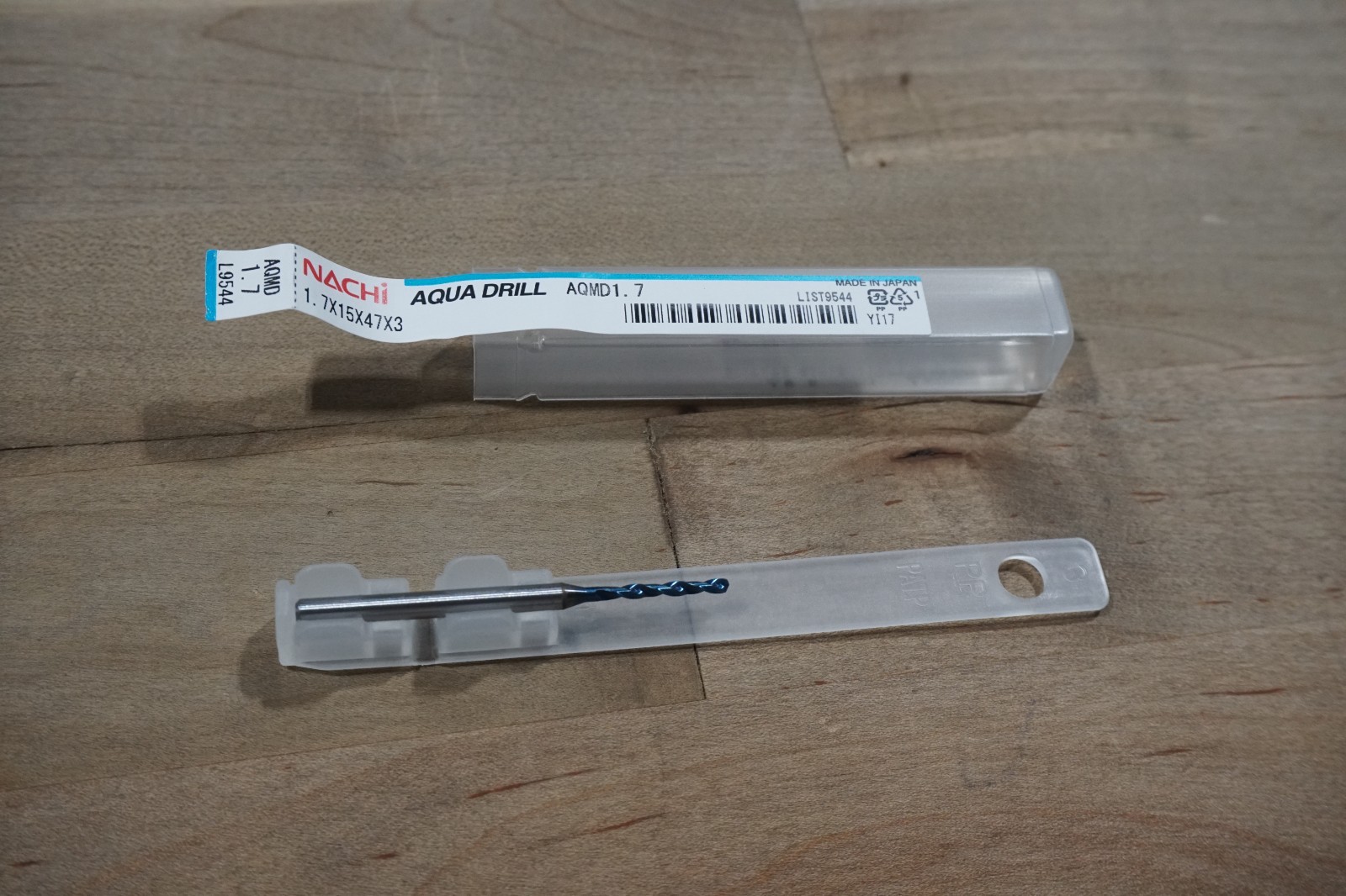 NACHI 1.7MM DIA X 3MM SHK X 15MM LOF X 47MM OAL 140° EX, FREE SHIP, 1 PIECE