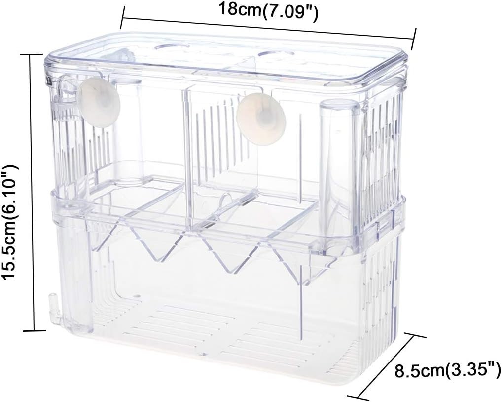 Aesthetic Plastic Fish Breeder Box - Prevent Fish Aggression & Enhance Survival