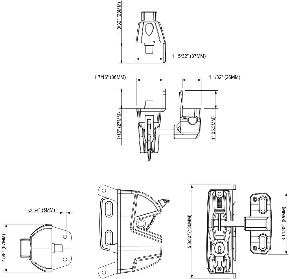 Key Lockable LokkLatch Plus - Easy-Install Privacy Gate Latch for Secure Access