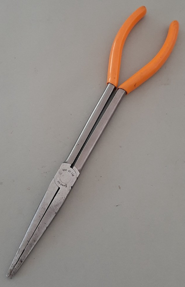 Snap On Tools USA 911CP 11" Long Reach Needle Nose Pliers Straight, ORANGE GRIP