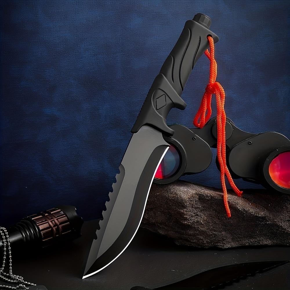 Outdoor Fixed Blade Survival Knife – Full Tang, Stonewashed, With Sheath
