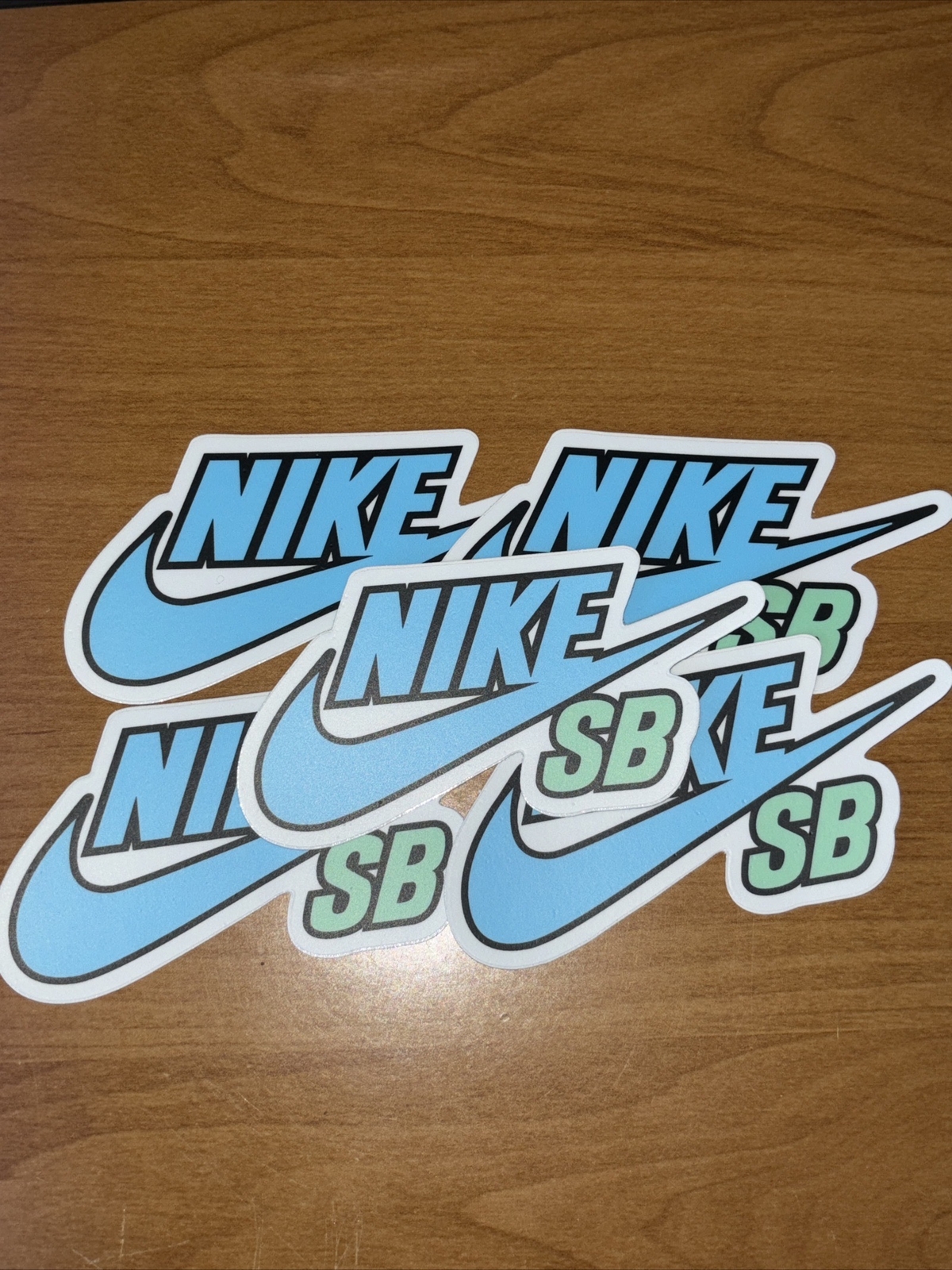 Nike SB Sticker Dark Blue with Green Matte x5 Sticker (FREE SHIP + NO TRACKING)