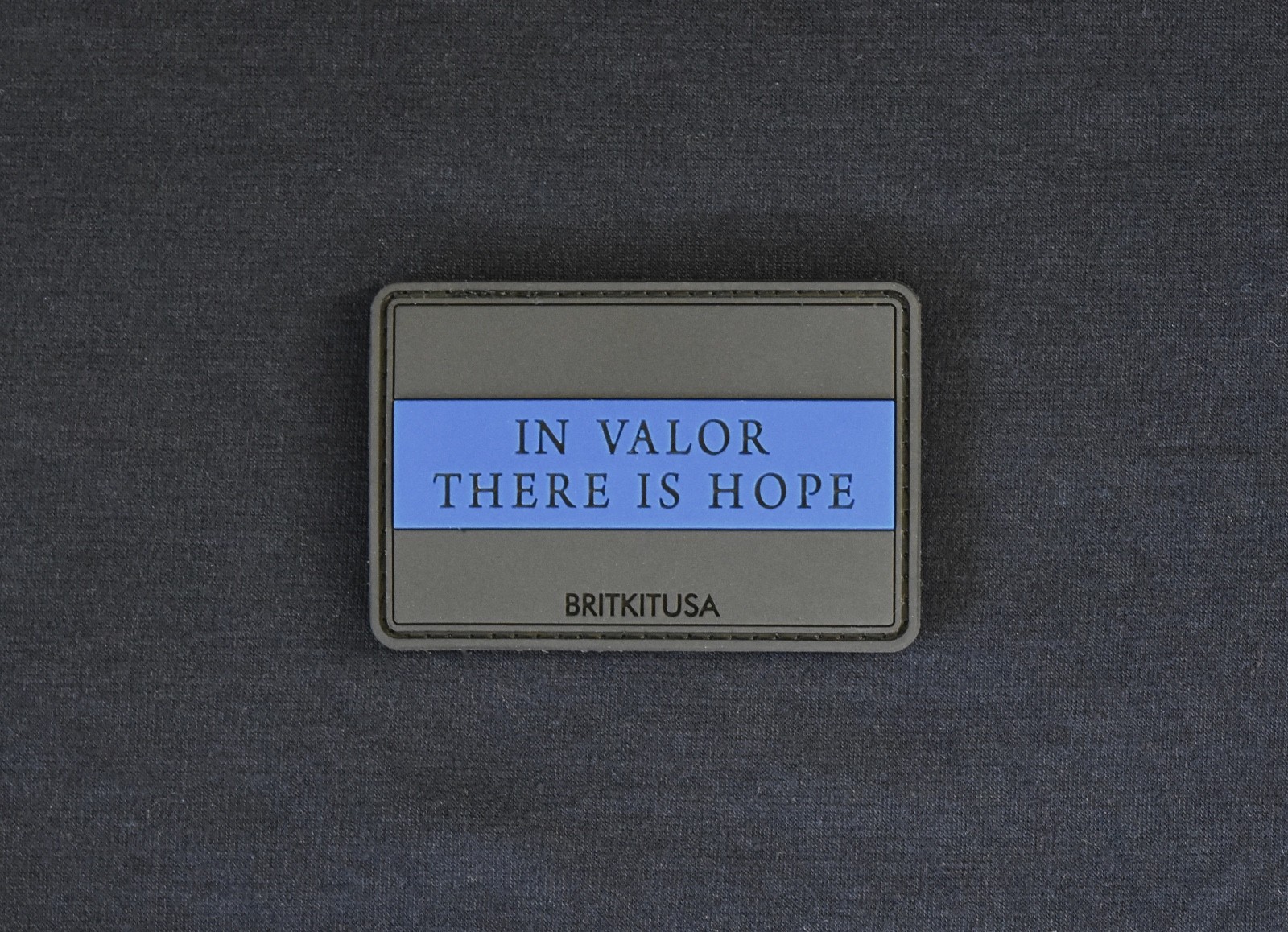 In Valor There Is Hope Thin Blue Line 3D PVC Morale Patch Police Honor Guard LEO