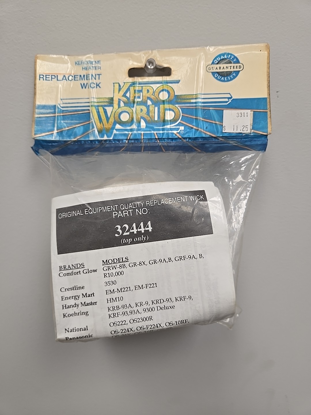 Kero-World Wick # 32444 Replacement Wick, New In Bag