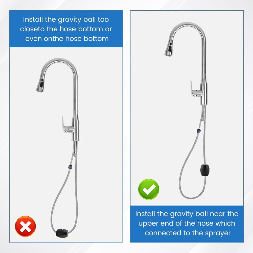 Universal Kitchen Pull down Faucet Hose Weight Ball, Hose Weight Kitchen Fauc...