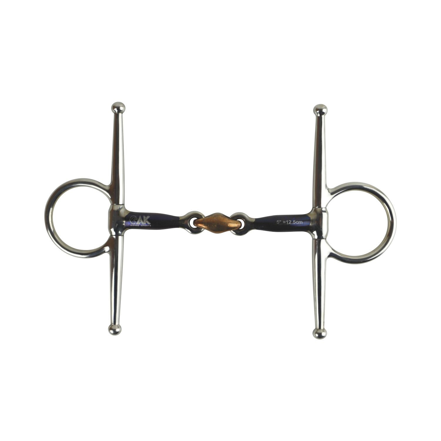 AK Full Cheek Horse Riding Bit with Cooper Lozenge with Sweat Iron Mouthpiece