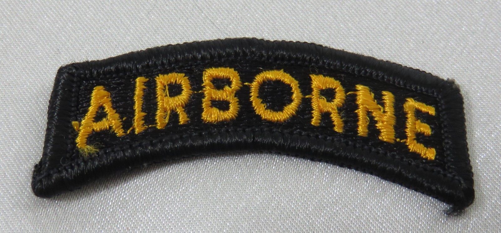 USA Army Single Military Patch Airborne Gold on Black