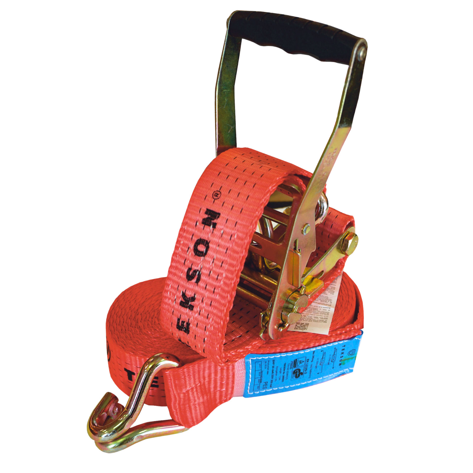 5 Ton 10m x 50mm Ratchet Lashing Strap Heavy Duty Tie Down Truck Lorry HGV