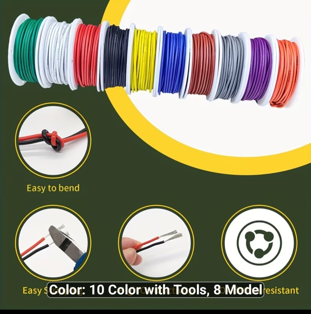 Professional Electrical Kit. Multimeter+10 Professional Gage Wire +bonus Tool.