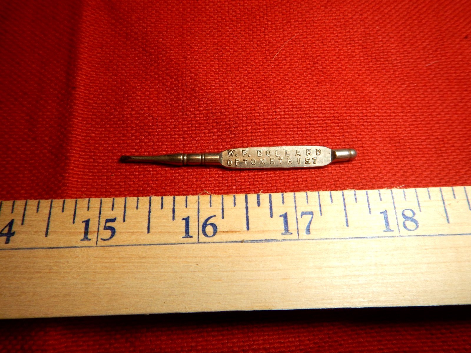 Antique Optometrist Advertising Screwdriver  BOSTON MA    PARK ST.