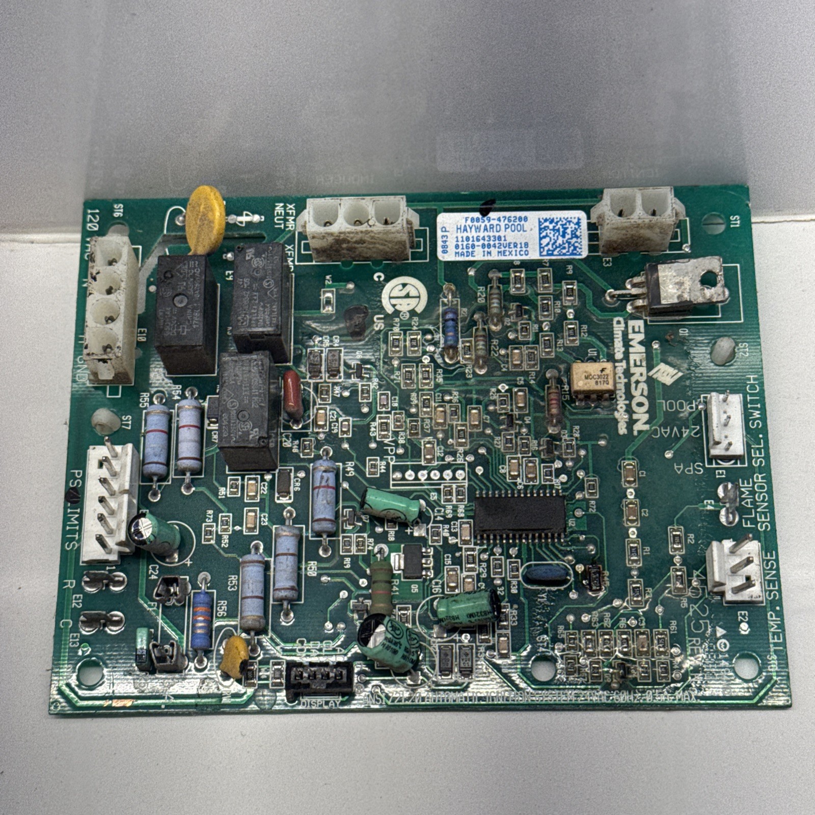 HAYWARD F0059-476200 Pool/Spa Heater Control Board 1101643301 0160-0042 VER19