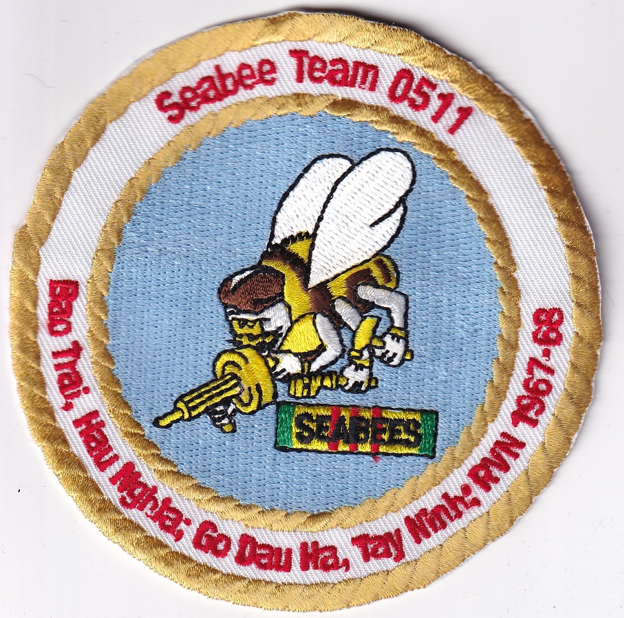 Seabee Seabees Team 0511 Vietnam 1967-68 Veterans Reunion patch