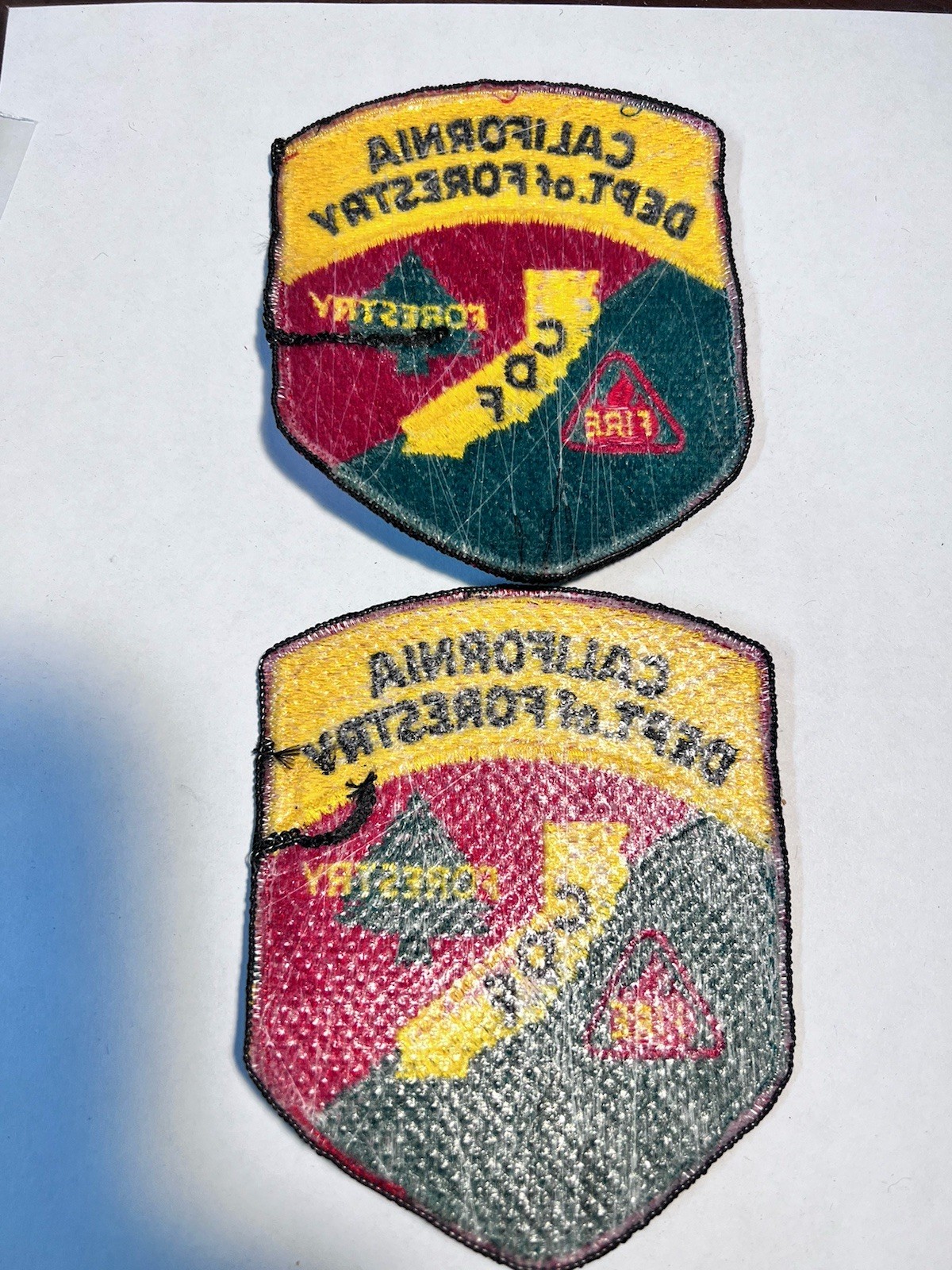 2- NOS Vintage CDF California Department Of Forestry Forest Firefighting Patch
