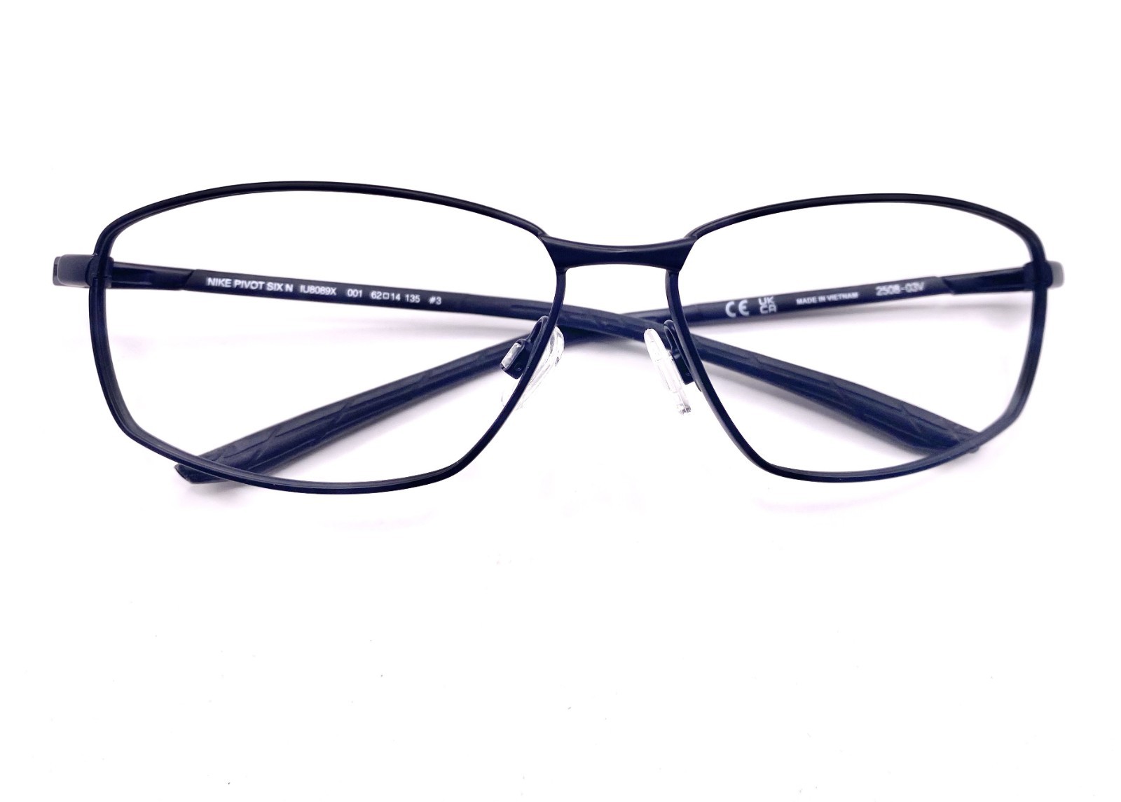 Nike Eyeglasses Frames PIVOT SIX EV1091 001 Black Square Full Rim 62-14-135
