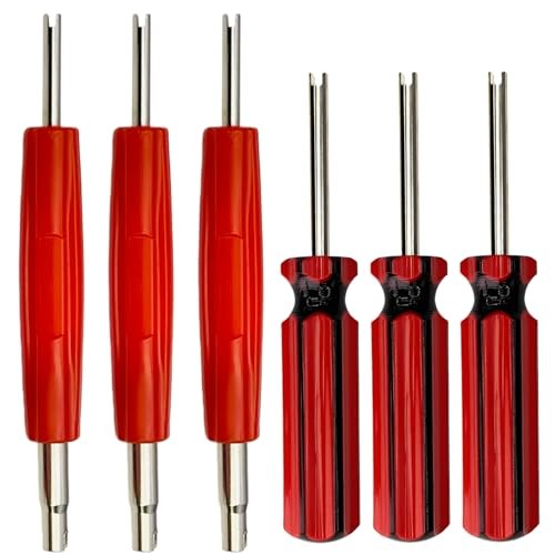 6Pcs Tire Valve Stem Removal Tool - Premium Single Heads Valve Core