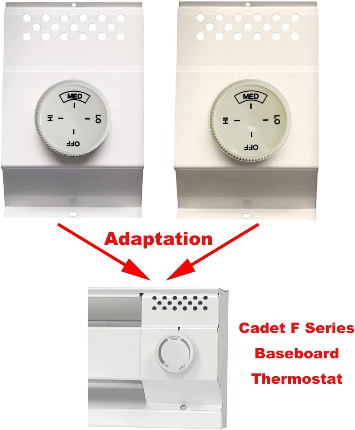 5Pcs Baseboard Heater Thermostat Temperature Control Dial Knob Replace
